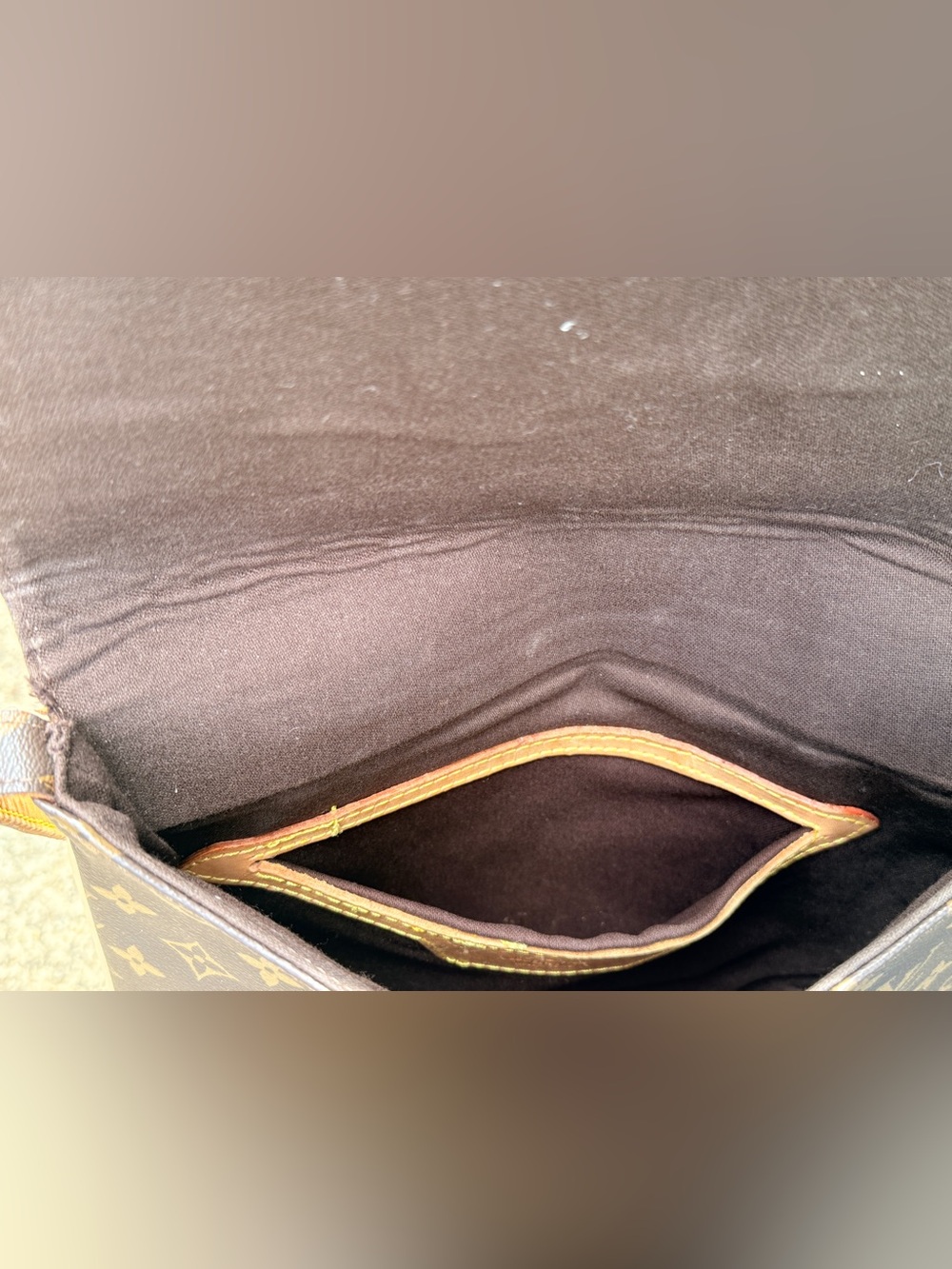 Louis Vuitton Brown Monogram Canvas Shoulder Bag - Picture 5 of 5